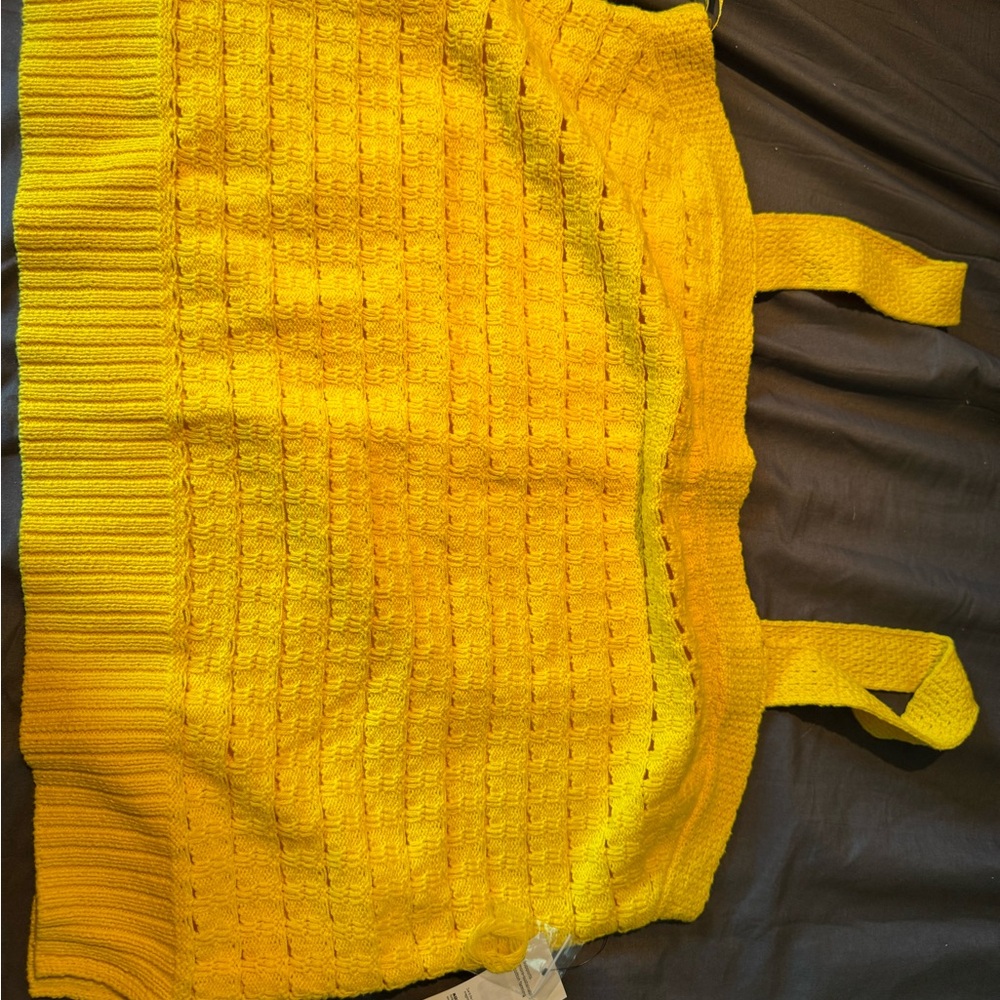 Yellow Knit Women's Sweater